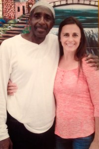 Picture of Denise and Zulu during a visit 2017