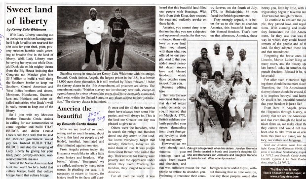 Article in SF Bayview of August 2019 by Zulu and Emundo